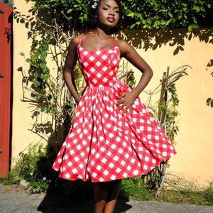 Pin-Up Girl Clothing PUG Gingham Picnic Jenny Dress